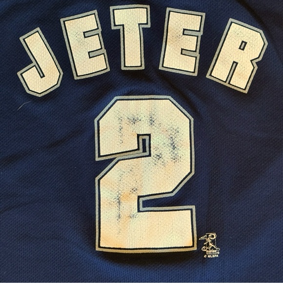Genuine Merchandise Truefan Derek Jeter Yankees Jersey 2002 Blue Size XL  Button - Picture 3 of 10